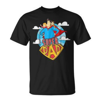 Super Dad Super Hero Fathers Day Gift Unisex T-Shirt - Seseable