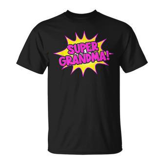 Super Grandma Comic Superhero Retro Grandma Mothers Day Unisex T-Shirt | Mazezy