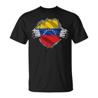 Super Venezuelan Heritage Venezuela Roots Flag Gift Unisex T-Shirt - Seseable