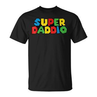 Superdaddio Funny Gamer Dad Fathers Day Video Game Lover Unisex T-Shirt | Mazezy