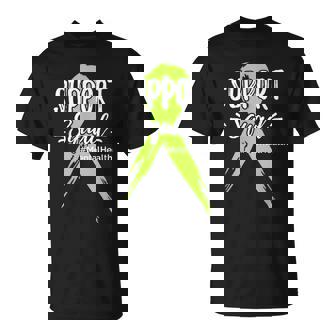 Support Squad Mental Health Awareness Lime Green Ribbon T-shirt - Thegiftio