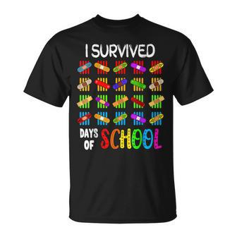 I Survived 100 Days Of School Teacher & Kids Band Aid T-shirt - Seseable
