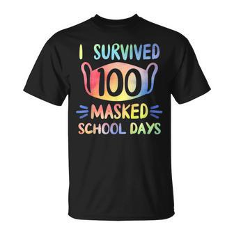 I Survived 100 Masked School Days 100Th Day Of School V2T-shirt - Seseable