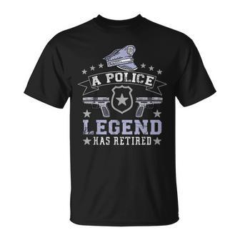 T-Shirt für pensionierte Polizisten, Legende im Ruhestand - Seseable