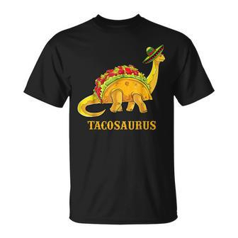 Tacosaurus Cinco De Mayo Funny Taco Dinosaur Mexican Unisex T-Shirt | Mazezy