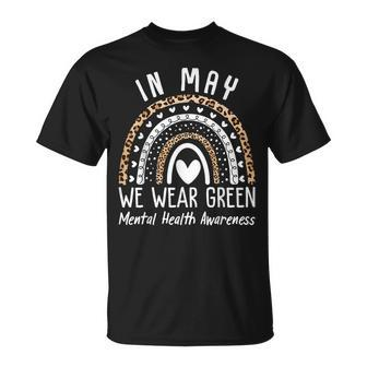 Mental Health Matters We Wear Green Mental Health Awareness T-shirt - Thegiftio UK