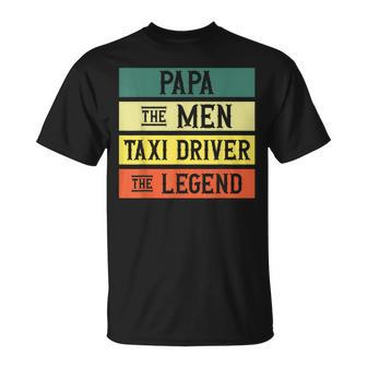 Taxifahrer Taxifahrer Retro Dad Papa Legend T-Shirt - Seseable