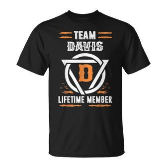 Team Davis Lifetime Member For Surname Last Name T-shirt - Seseable
