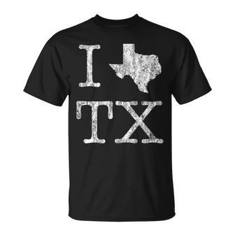 Texas Vintage I Love Heart Tx Texas T-Shirt - Seseable