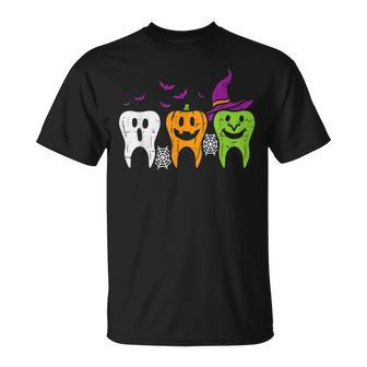 Th Ghost Pumpkin Witch Cute Dental Halloween Dentist V10 T-shirt - Thegiftio UK