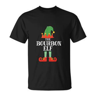 The Bourbon Elf Matching Family Group Christmas Pajama Unisex T-Shirt - Monsterry DE
