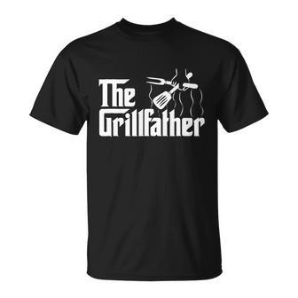 The Grillfather Bbq Grill & Smoker | Barbecue Chef Tshirt Unisex T-Shirt - Monsterry