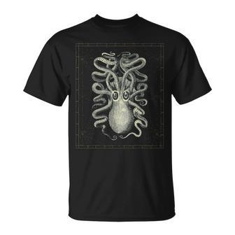 The Kraken Octopus Giant Squid Vintage Sea Monster Unisex T-Shirt - Seseable