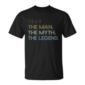 The Myth The Legend 1969 50Th Birthday Gift Father Unisex T-Shirt - Monsterry UK