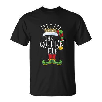 The Queen Elf Family Matching Christmas Group Funny Pajama Unisex T-Shirt - Monsterry DE