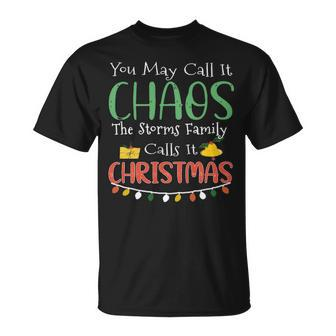 The Storms Family Name Gift Christmas The Storms Family Unisex T-Shirt - Seseable
