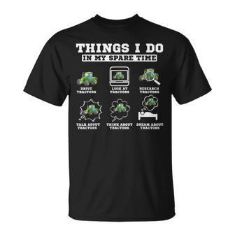 Things I Do In My Spare Time Tractors Lover Costume V2 T-Shirt - Seseable