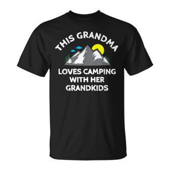 This Grandma Loves Camping With Her Grandkids Unisex T-Shirt | Mazezy