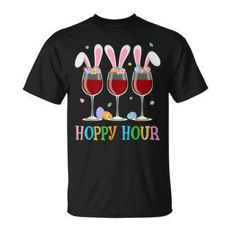 Three Wine Glasses Easter Drinking Bunny Ears Drink Up Women  Unisex T-Shirt