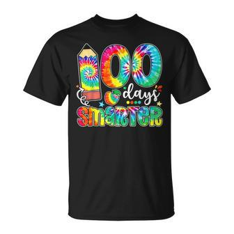 Tie Dye 100 Days Smarter Student Happy 100Th Day Of School T-Shirt - Seseable