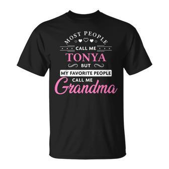 Tonya Name Gift Personalized Grandma Unisex T-Shirt | Mazezy