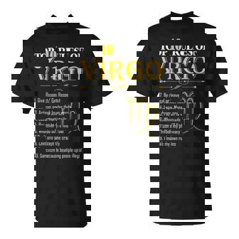 Top 10 Rules Of Virgo Zodiac Shirt August September Birthday Unisex T-Shirt | Mazezy