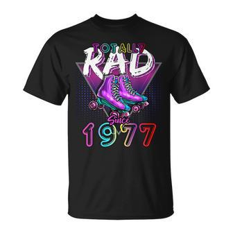 Totally Rad Since 1977 80S 45Th Birthday Roller Skating T-shirt - Seseable