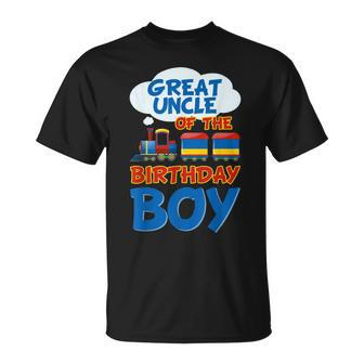 Train Bday Great Uncle Of The Birthday Boy Theme Party Unisex T-Shirt | Mazezy UK