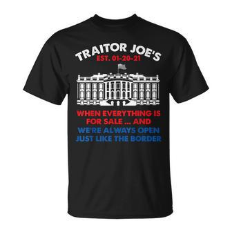 Traitor Joes Est 01 20 21 Funny Anti Biden Unisex T-Shirt | Mazezy DE