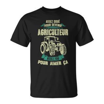 Traktor-Motiv T-Shirt Genug Liebe für Landwirtschaft, Schwarz - Seseable