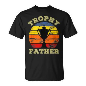 Trophy Father Husband Dad Vintage Sunset Fathers Day T-shirt - Thegiftio UK