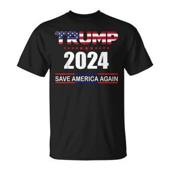 Trump 2024 Save America Save America Again Trump Unisex T-Shirt | Mazezy