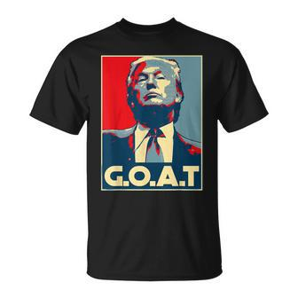 Trump Goat Middle Finger Election 2024 Republican Poster Unisex T-Shirt | Mazezy