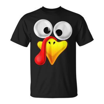 Turkey Face Adult Halloween Thanksgiving T-shirt - Thegiftio UK