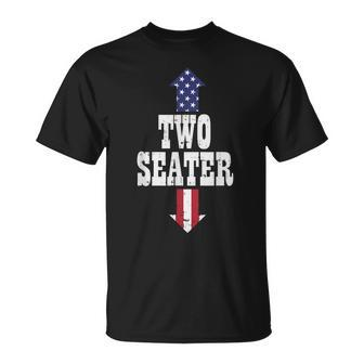 Two Seater Usa 4Th Of July Party Naughty Adult T-Shirt - Seseable