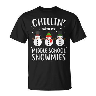 Ugly Christmas Teacher My Middle School Snowmies T-shirt - Thegiftio UK