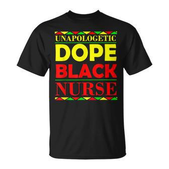 Unapologetic Dope Black Nurse African American Melanin V2 T-Shirt - Seseable