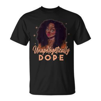 Unapologetically Dope Black Pride Melanin African American V21 T-Shirt - Seseable