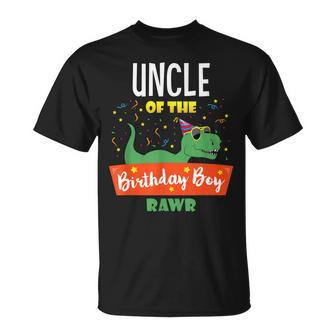 Uncle Dinosaur Hilarious Birthday Boy Uncle Gifts Funny Gift For Mens Unisex T-Shirt | Mazezy