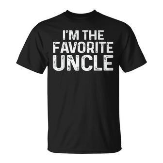 Mens Uncle - Im The Favorite Uncle T-shirt - Seseable