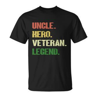 Uncle Hero Veteran Legend Gift Unisex T-Shirt - Monsterry UK
