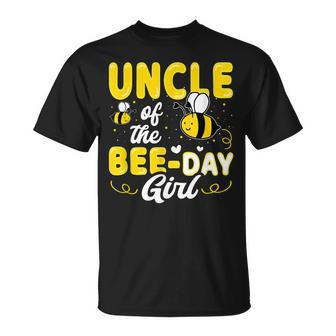 Uncle Of The Bee Day Girl Hive Party Matching Birthday Unisex T-Shirt | Mazezy UK