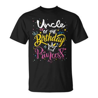 Uncle Of The Birthday Princess Funny Birthday Gift Unisex T-Shirt | Mazezy