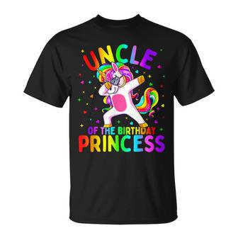 Uncle Of The Birthday Princess Girl Dabbing Unicorn Unisex T-Shirt | Mazezy CA