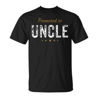 Uncle To Be Promoted To Uncle Gifts Unisex T-Shirt | Mazezy