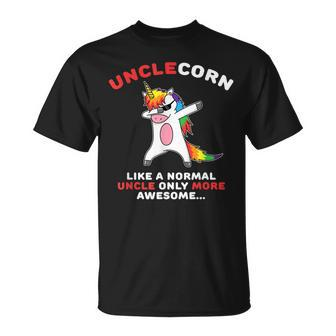 Unclecorn Normal Uncle Only Awesome Funny Dabbing Unicorn Unisex T-Shirt | Mazezy