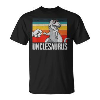 Unclesaurus Uncle Dinosaurs Dad & Baby Fathers Day Gift Unisex T-Shirt - Seseable