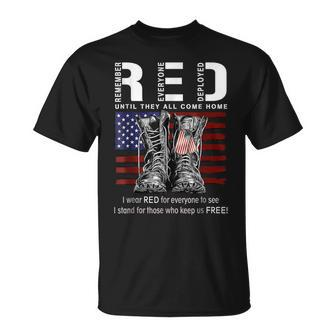 Until They Come Home My Soldier Red Friday Military Us Flag Unisex T-Shirt | Mazezy