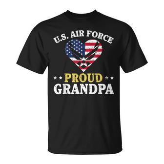 Us Air Force Proud Grandpa Funny Airman Grandpa T Gift For Mens Unisex T-Shirt | Mazezy