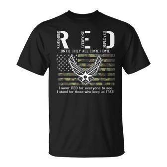 Us Air Force Support Red Friday Remember Everyone Deployed T-Shirt - Seseable